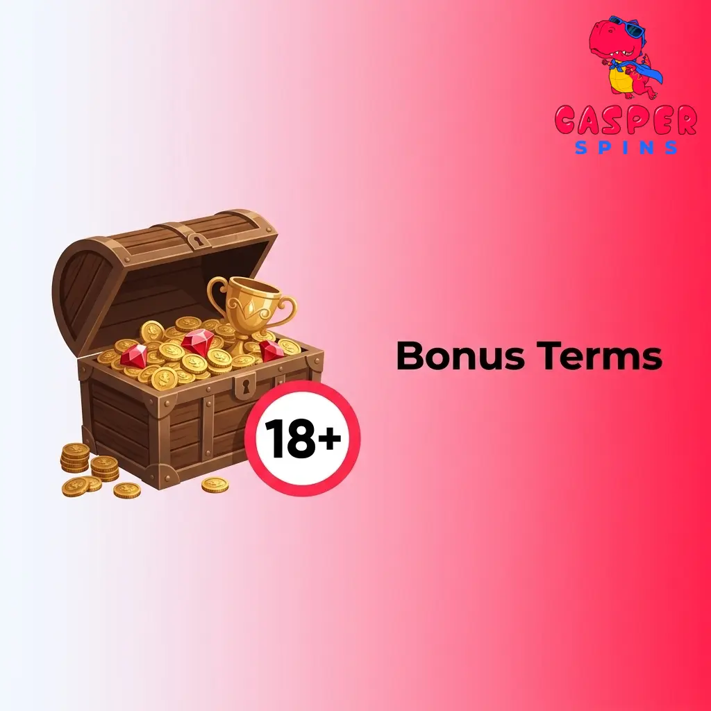 Casper Spins bonus terms including wagering requirements, deposit limits, and free spins conditions for UK players