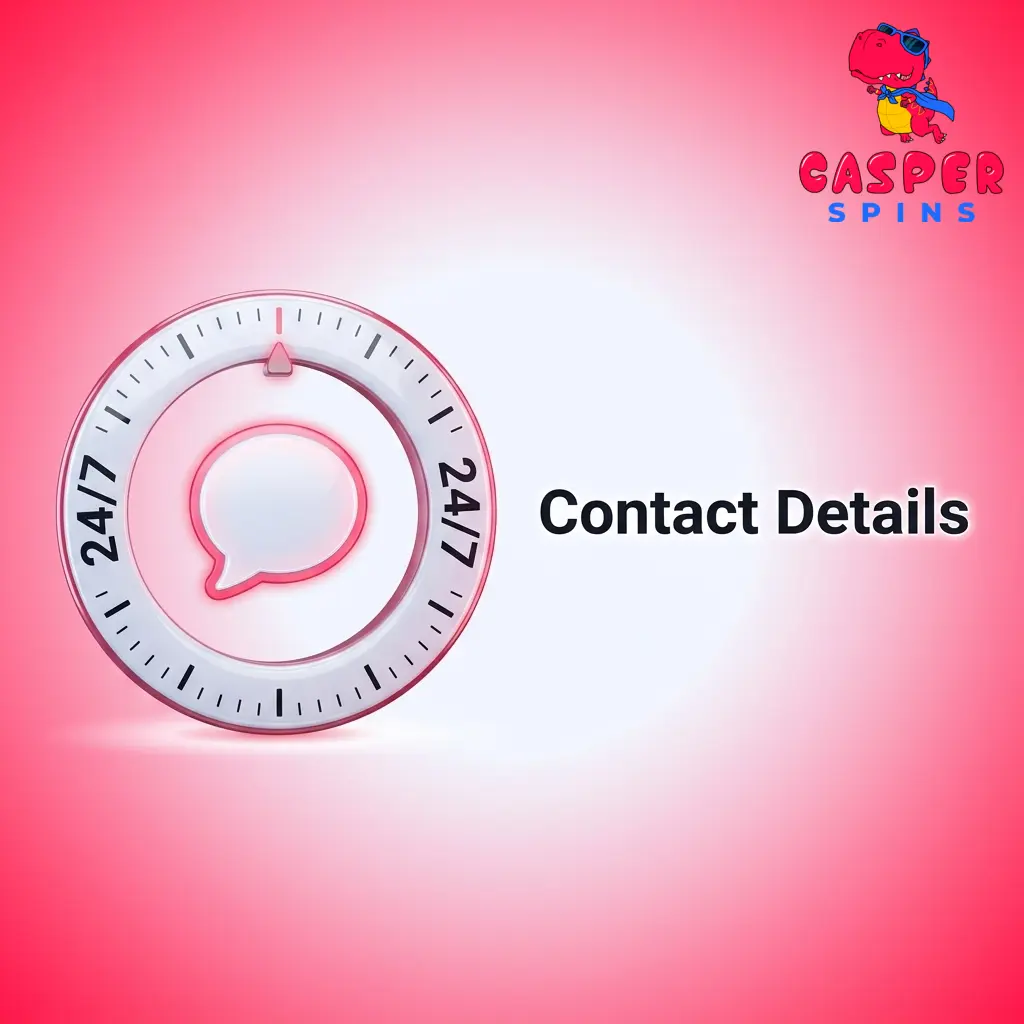 Casper Spins customer support contact options including live chat, email, and help centre for UK players