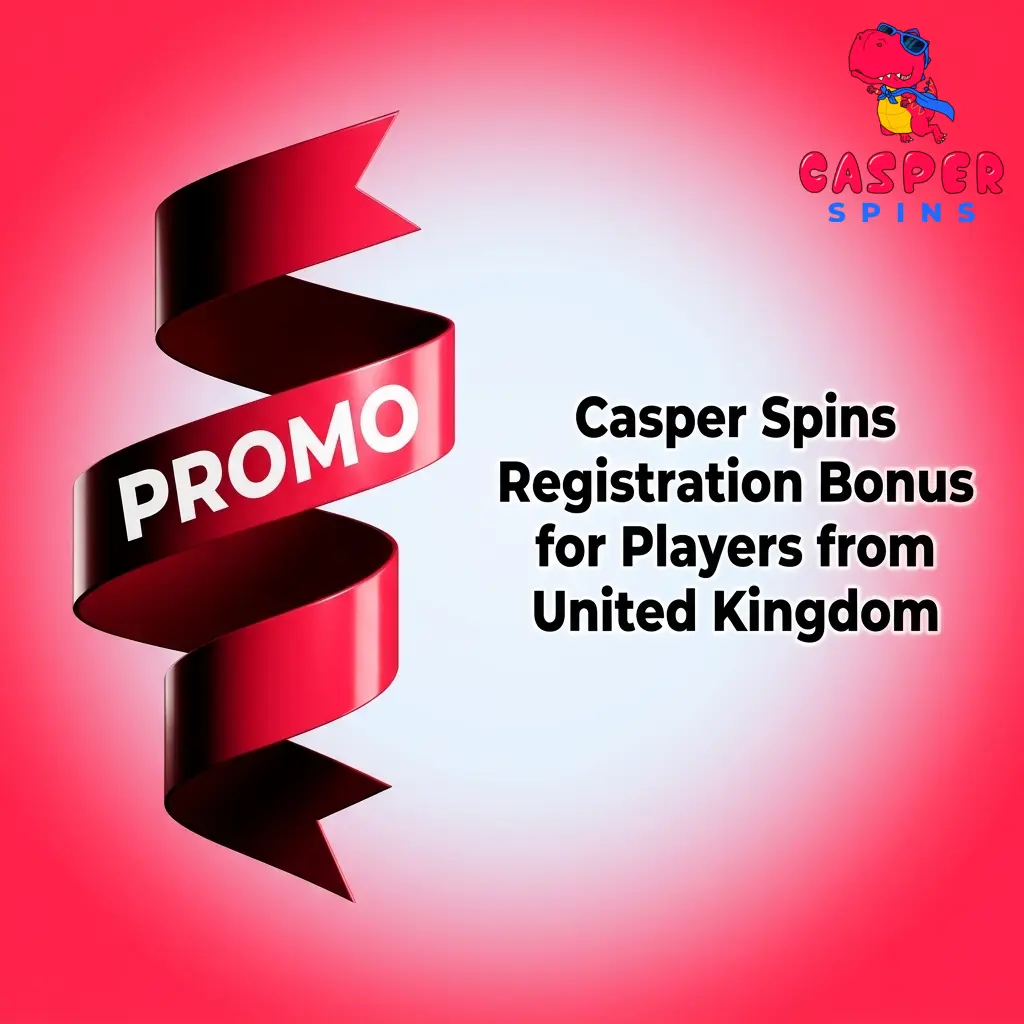 Casper Spins UK registration bonus offering 50% match deposit plus 125 free spins for new players