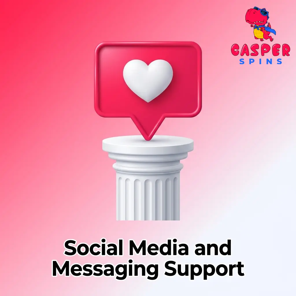 Casper Spins social media support on Facebook, Twitter and Instagram for general enquiries, updates and announcements