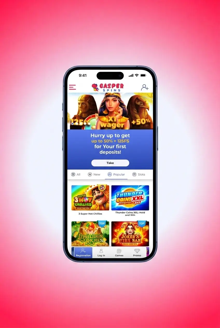 Step-by-step guide to placing a sports bet on Casper Spins, from registration to confirming a wager