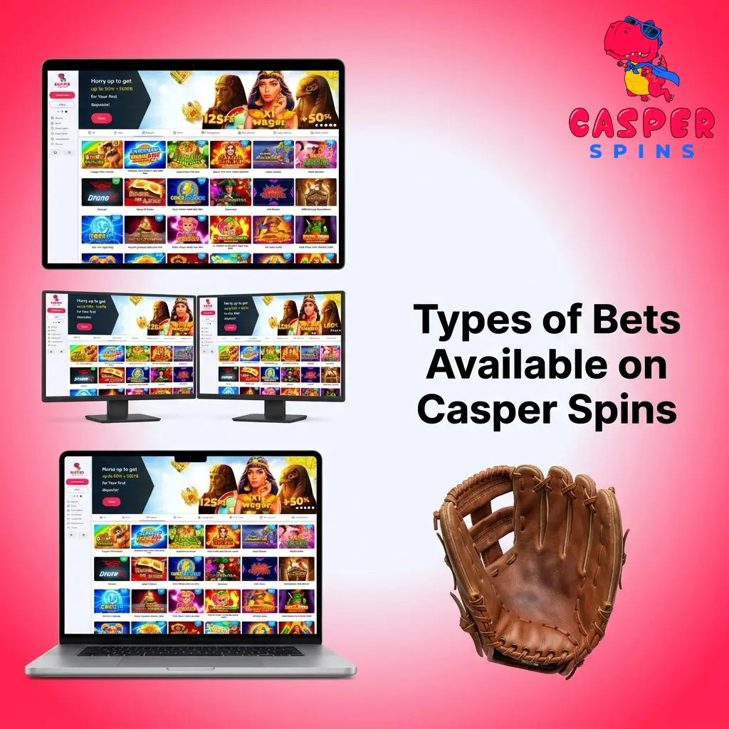Types of bets on Casper Spins sportsbook including single, accumulator, and system bets explained