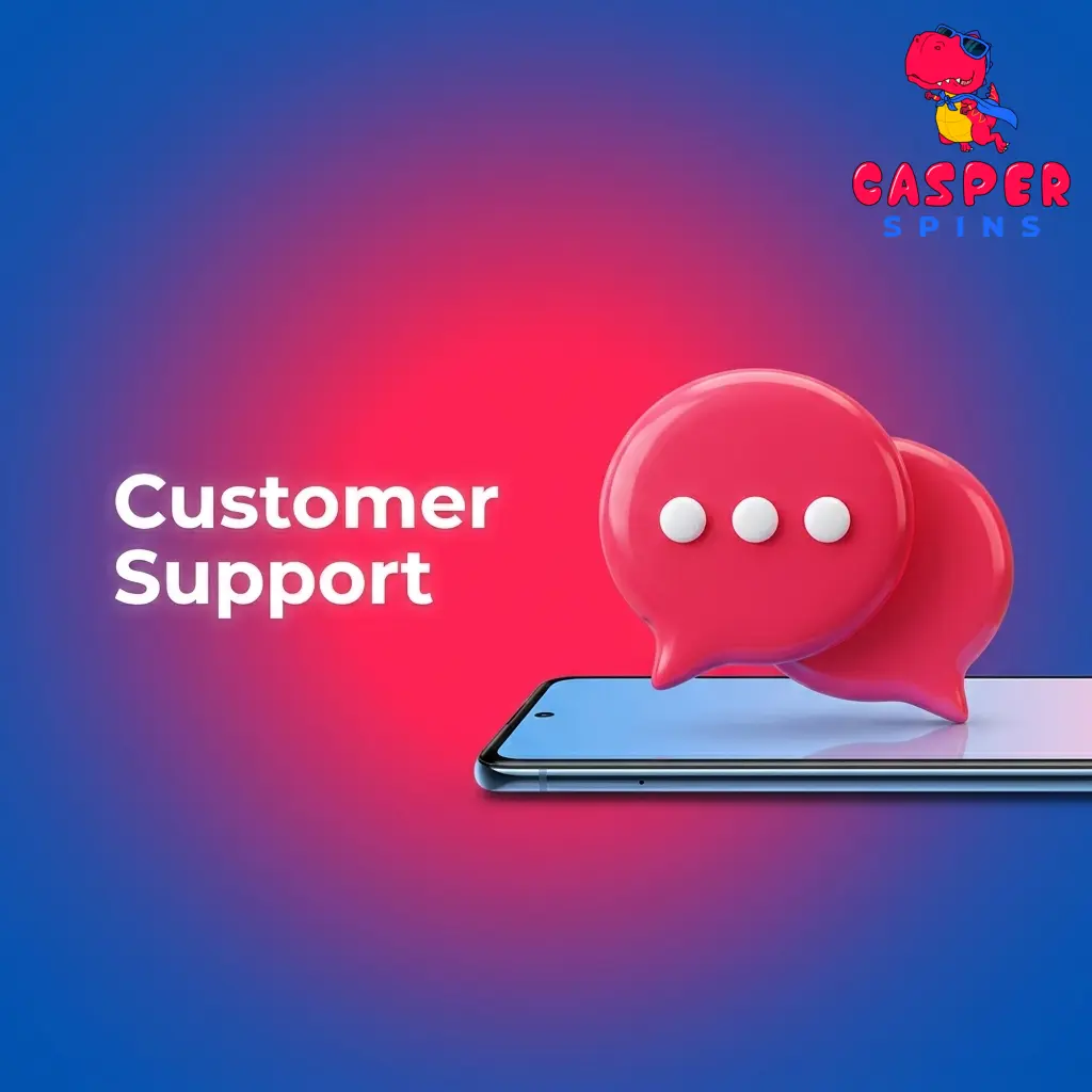 Casper Spins customer support channels including live chat, email, and FAQ help centre for withdrawal assistance